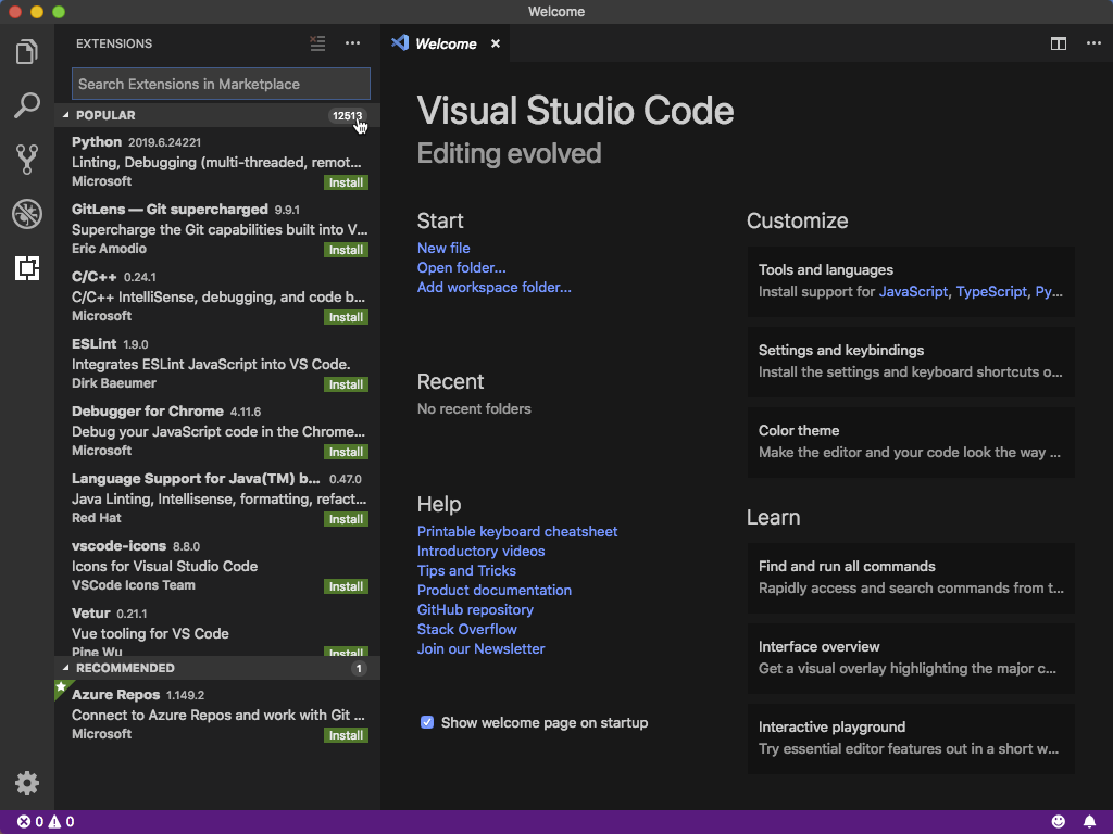 visual studio community 2017 mac extensions